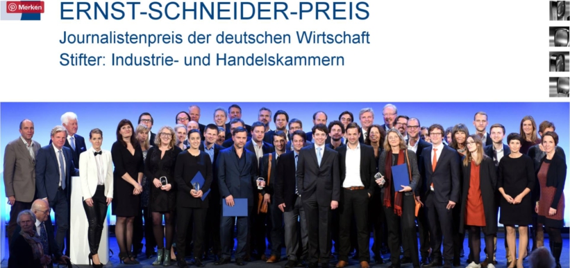 Journalistenpreis der deutschen Wirtschaft – Ernst-Schneider-Preis 2016 Blog